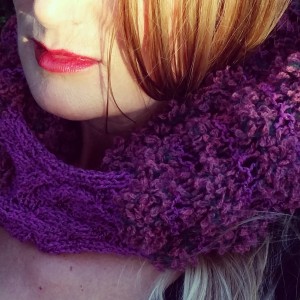 Snood capuche Orchidée